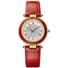 Balmain Haute Elegance Vintage 30mm Silber Rot Leder – B8134.42.12