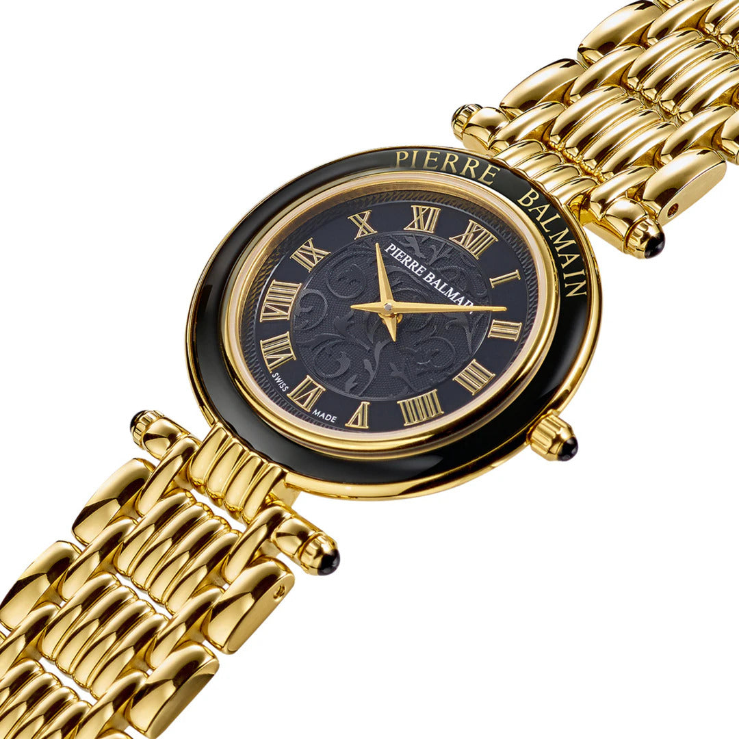 Balmain Haute Elegance Vintage Schwarz Gold 30mm – B8137.33.62