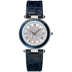 Balmain Haute Elegance Vintage Silber Blau Leder 30mm – B8131.25.12