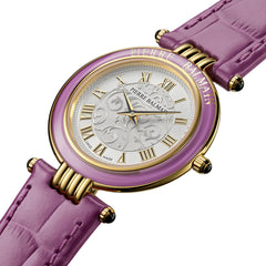 Balmain Haute Elegance Vintage Silber Violett Leder 30mm – B8136.72.12