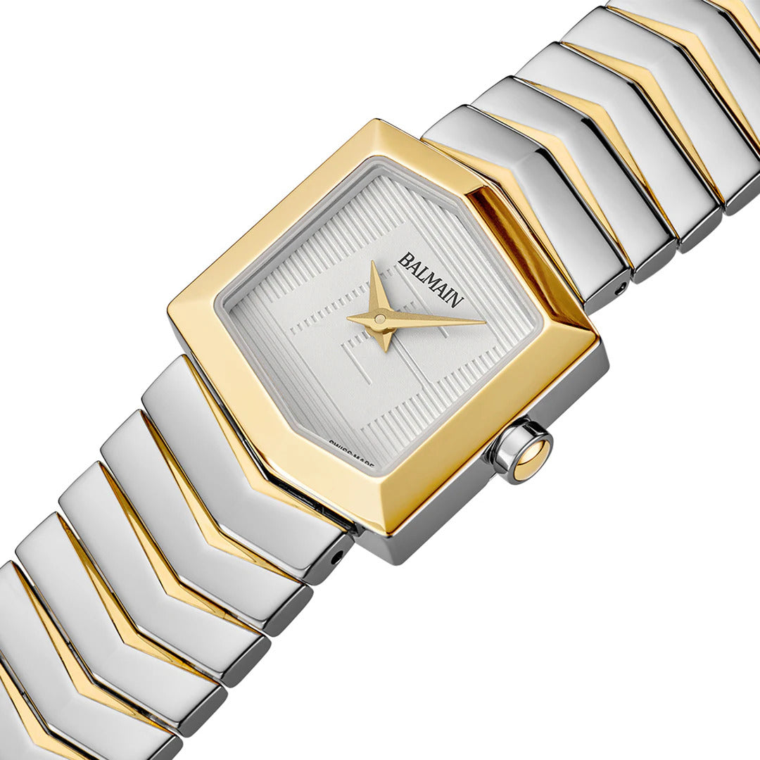Balmain Taffetas Damenuhr Bicolor Eckig 23mm – B4652.39.28