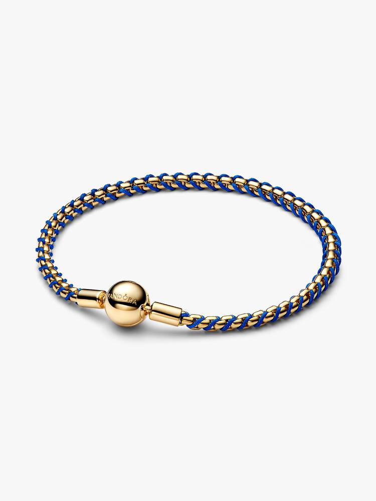 Blaue Kordel Kastenkette Armband Vergoldet - 563816C02

