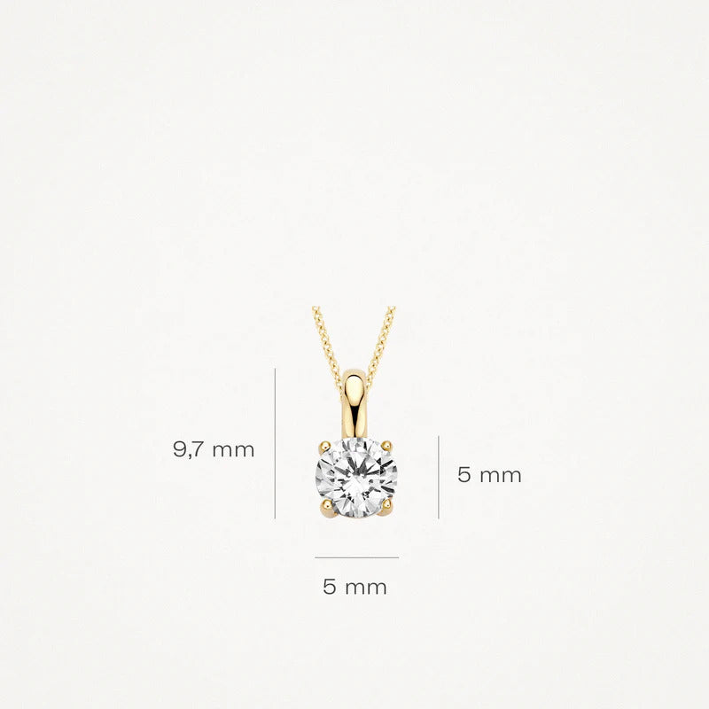 Blush Anhänger aus 14 Karat Gold mit Zirkonia - 6053YZI