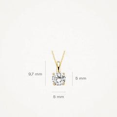 Blush Anhänger aus 14 Karat Gold mit Zirkonia - 6053YZI