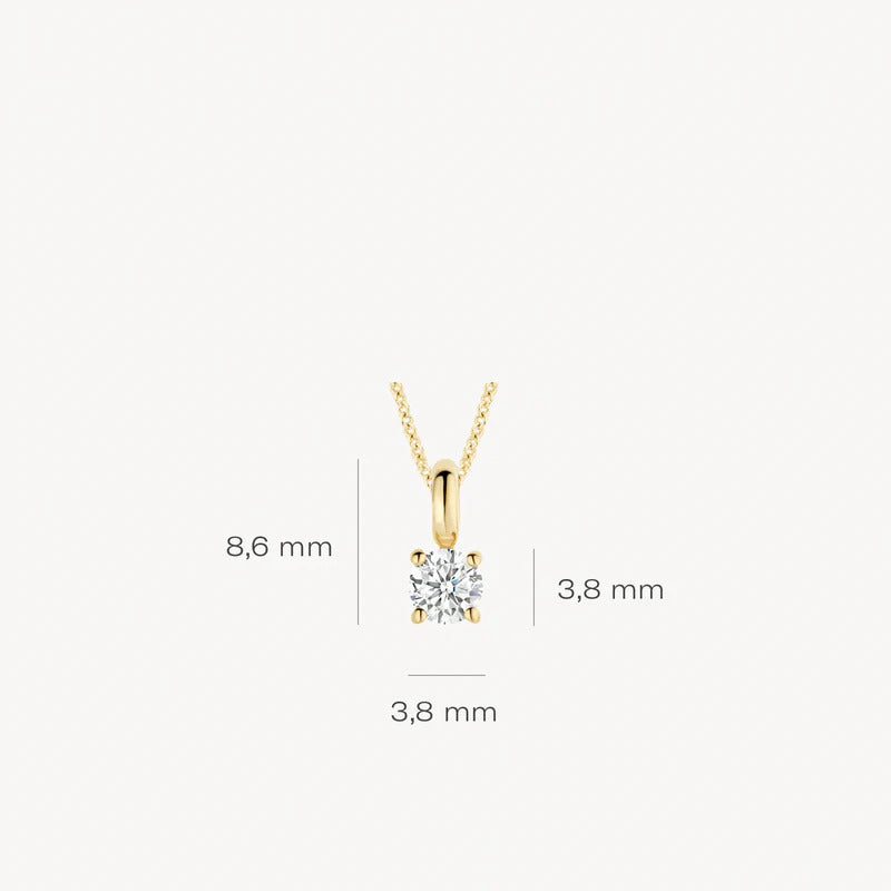 Blush Anhänger aus 14 Karat Gold mit Zirkonia - 6092YZI