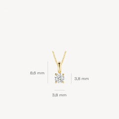 Blush Anhänger aus 14 Karat Gold mit Zirkonia - 6092YZI