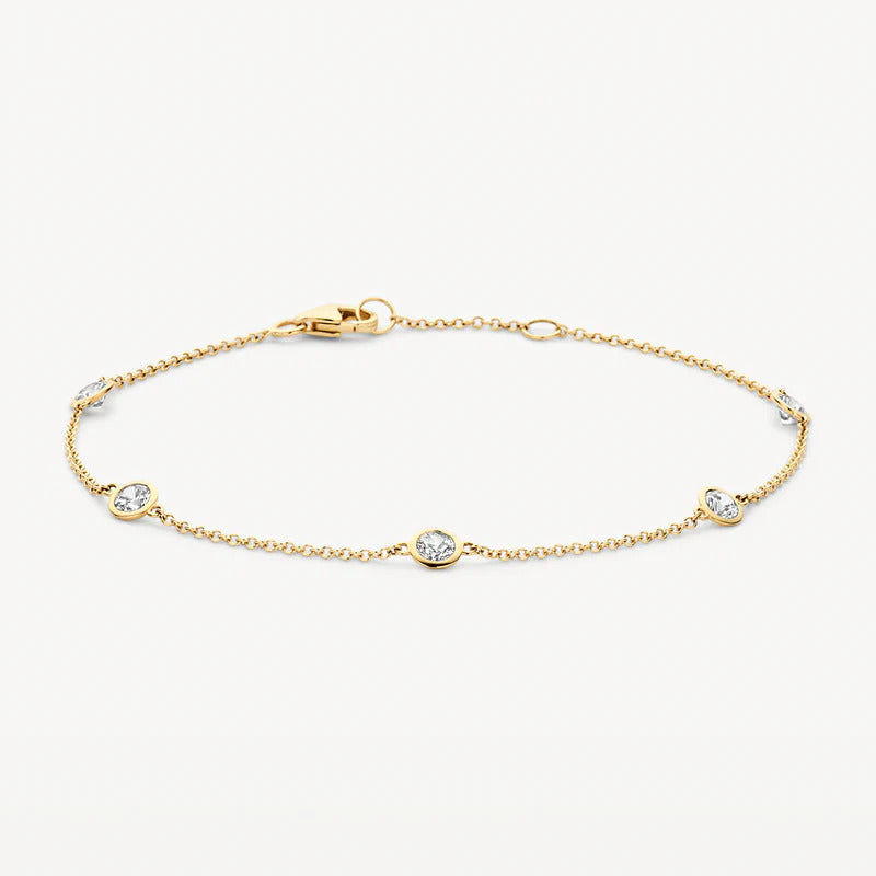 Blush Armband aus 14 Karat Gold mit fünf Zirkonia - 2238YZI