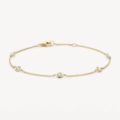 Blush Armband aus 14 Karat Gold mit fünf Zirkonia - 2238YZI