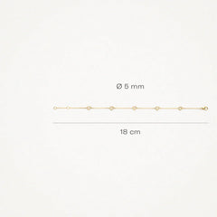 Blush Armband aus 14 Karat Gold mit Herz und Pavé-Zirkonia - 2211YZI
