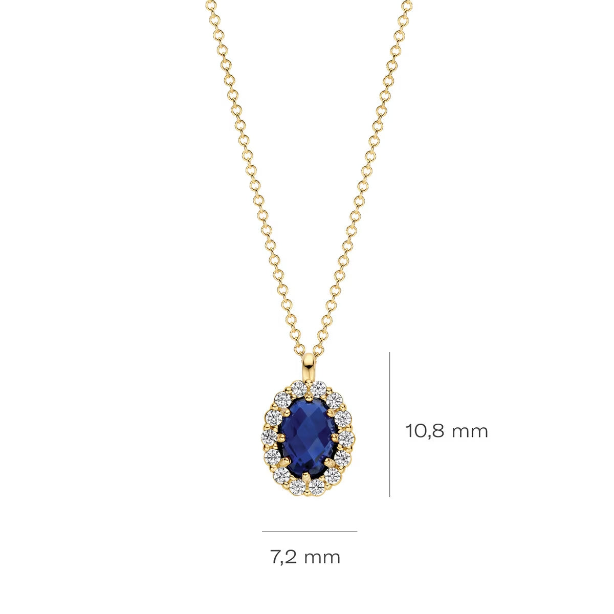 Blush Collier aus 14 Karat Gelbgold mit blauem Saphir - LG3021Y