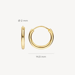 Blush Creolen aus 585er Gelbgold Ø 14 mm - 7405YGO