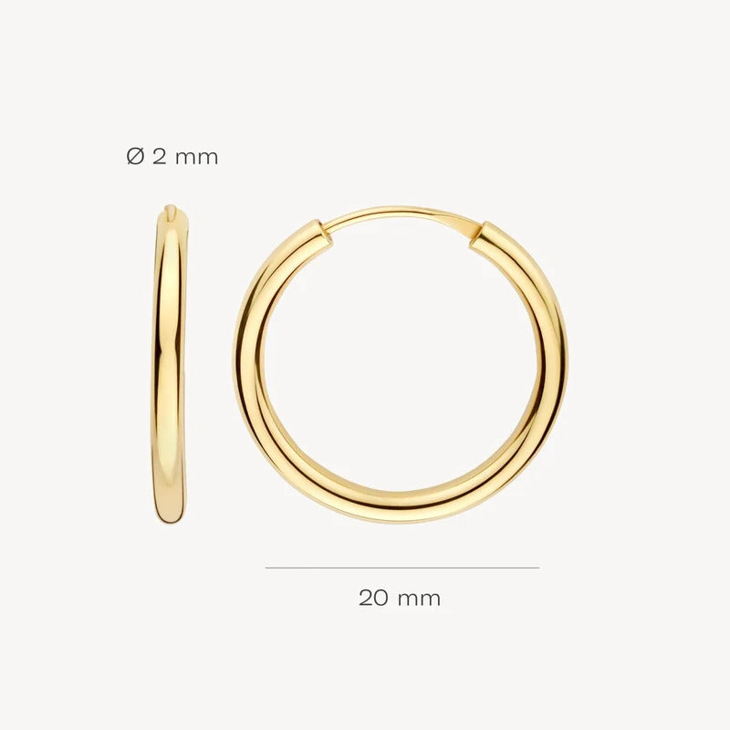 Blush Creolen aus 585er Gelbgold Ø 20 mm - 7407YGO