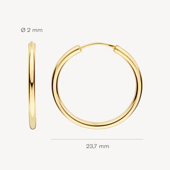 Blush Creolen aus 585er Gelbgold Ø 23,7 mm - 7408YGO