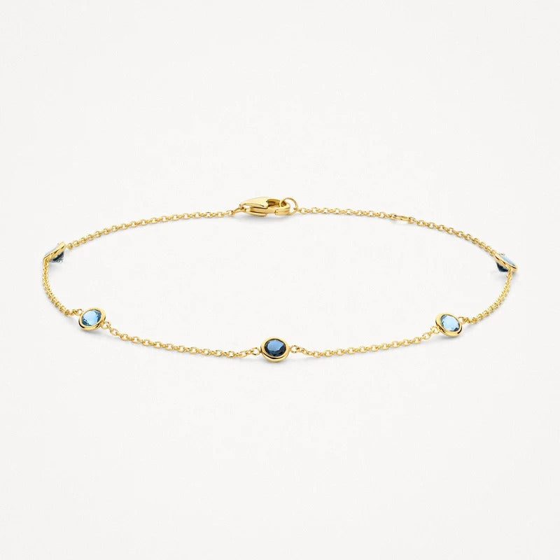 Blush Gliederarmband mit Sky Blue Topas aus 585er Gelbgold - 2268YTB