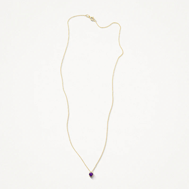 Blush Halskette aus 14 Karat Gold mit Amethyst - 3200YAM