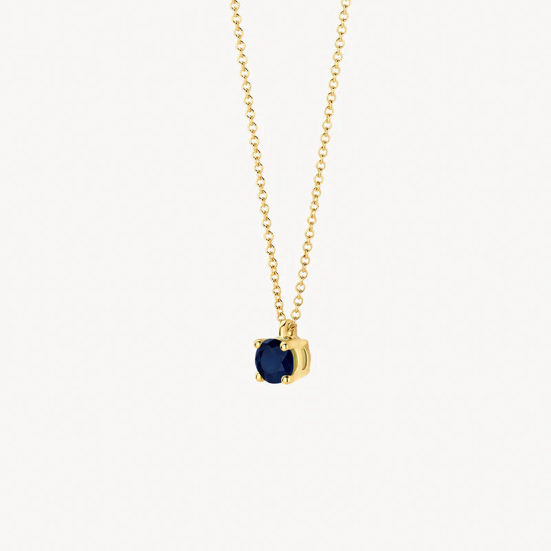 Blush Halskette aus 14 Karat Gold mit blauem Saphir - 3200YBS