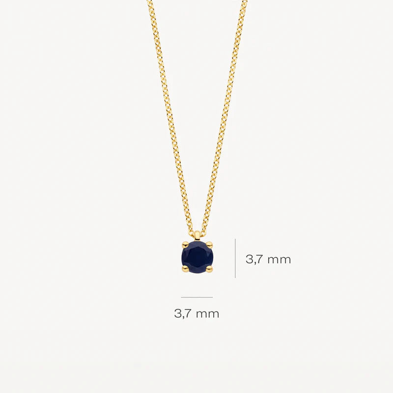 Blush Halskette aus 14 Karat Gold mit blauem Saphir - 3200YBS