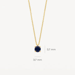 Blush Halskette aus 14 Karat Gold mit blauem Saphir - 3200YBS