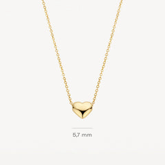 Blush Halskette aus 14 Karat Gold mit Herzanhänger - 3062YGO