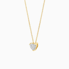 Blush Halskette aus 14 Karat Gold mit herzförmigem Labordiamanten 0.50 ct - LG3011Y