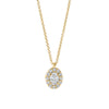 Blush Halskette aus 14 Karat Gold mit ovalem Labordiamanten in Entourage-Fassung 0.32 ct - LG3019Y