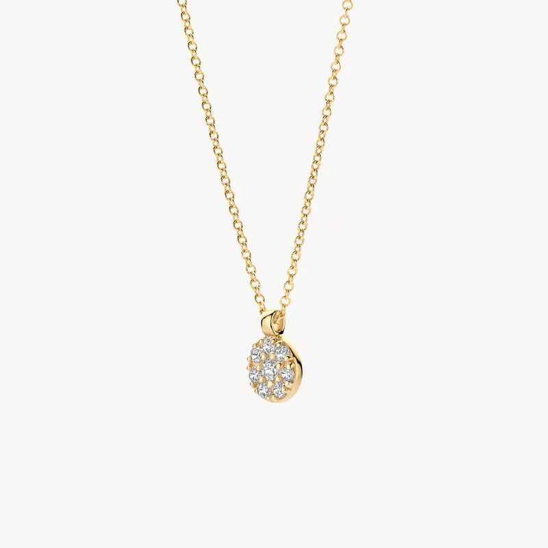Blush Halskette aus 14 Karat Gold mit Pavé-Zirkonia - 3206YZI