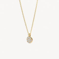Blush Halskette aus 14 Karat Gold mit Pavé-Zirkonia - 3206YZI