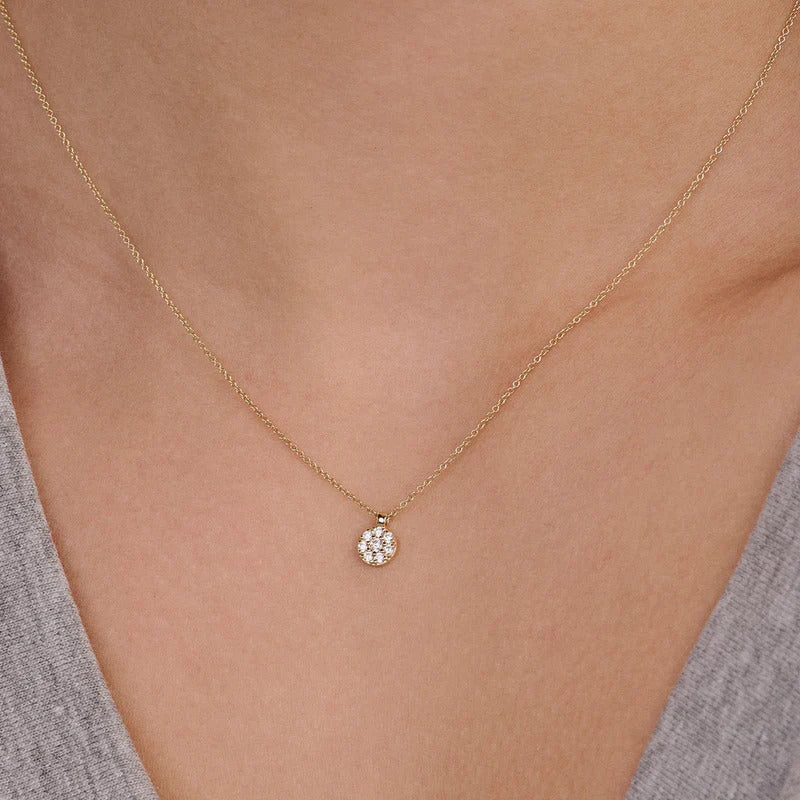Blush Halskette aus 14 Karat Gold mit Pavé-Zirkonia - 3206YZI