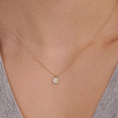 Blush Halskette aus 14 Karat Gold mit Pavé-Zirkonia - 3206YZI