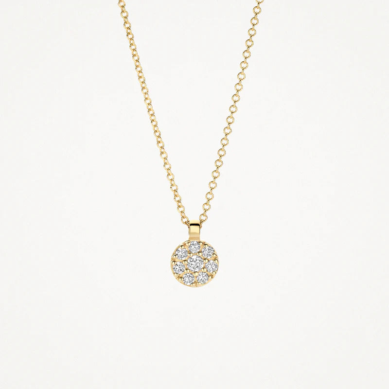 Blush Halskette aus 14 Karat Gold mit Pavé-Zirkonia - 3206YZI