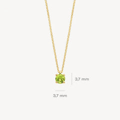 Blush Halskette aus 14 Karat Gold mit Peridot - 3200YGP