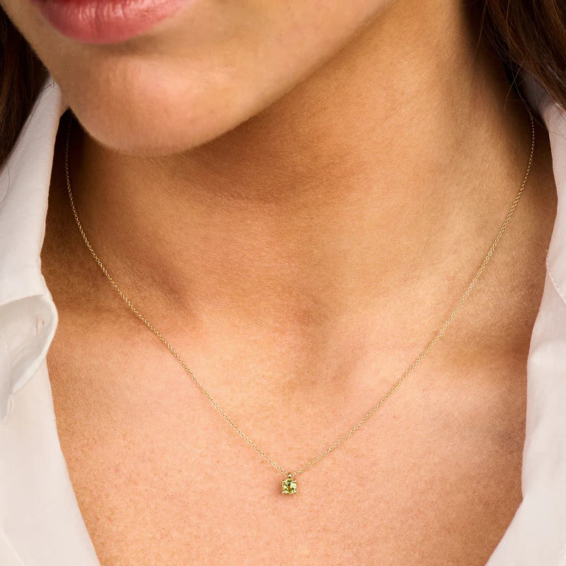 Blush Halskette aus 14 Karat Gold mit Peridot - 3200YGP