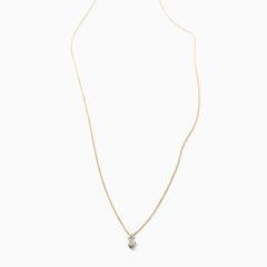 Blush Halskette aus 14 Karat Gold mit rechteckigem Labordiamanten 0.20 ct - LG3016Y