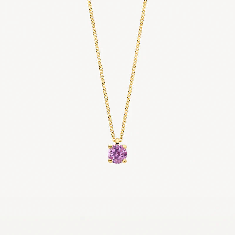 Blush Halskette aus 14 Karat Gold mit rosa Amethyst - 3200YPA