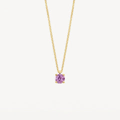 Blush Halskette aus 14 Karat Gold mit rosa Amethyst - 3200YPA