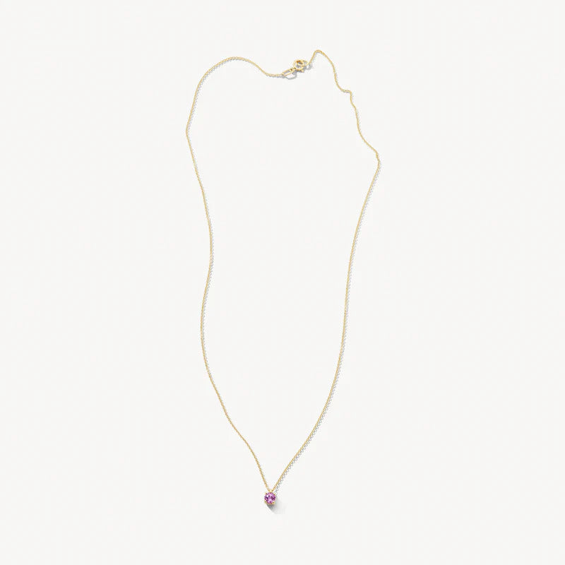 Blush Halskette aus 14 Karat Gold mit rosa Amethyst - 3200YPA