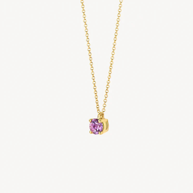 Blush Halskette aus 14 Karat Gold mit rosa Amethyst - 3200YPA
