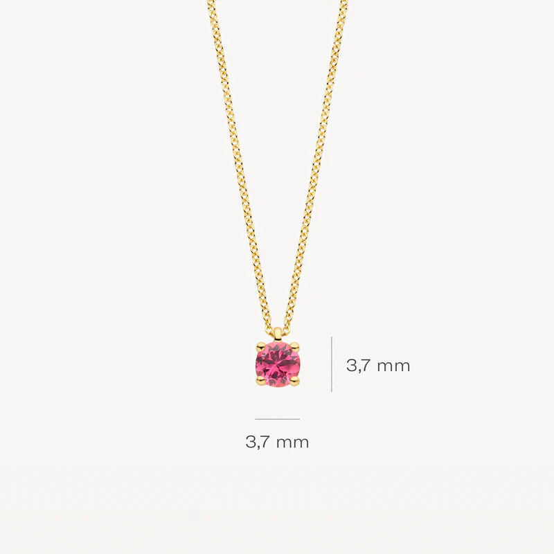 Blush Halskette aus 14 Karat Gold mit rosa Turmalin - 3200YPT