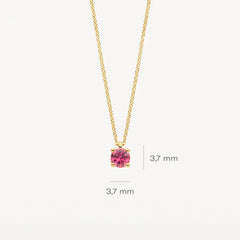 Blush Halskette aus 14 Karat Gold mit rosa Turmalin - 3200YPT