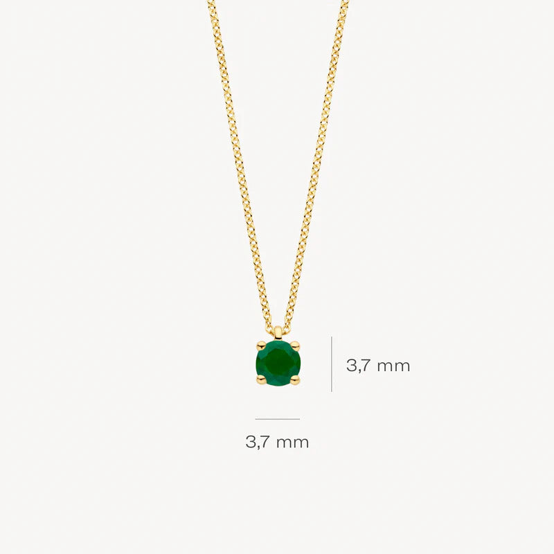 Blush Halskette aus 14 Karat Gold mit Smaragd - 3200YEM