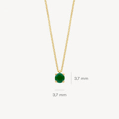 Blush Halskette aus 14 Karat Gold mit Smaragd - 3200YEM