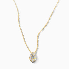 Blush Halskette aus 14 Karat Gold mit Tropfenanhänger und Labordiamanten 0.12 ct - LG3018Y