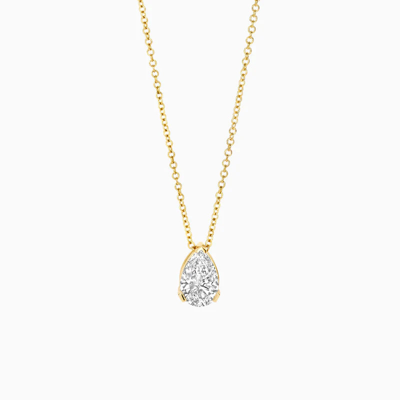 Blush Halskette aus 14 Karat Gold mit tropfenförmigem Labordiamanten 0.50 ct - LG3012Y