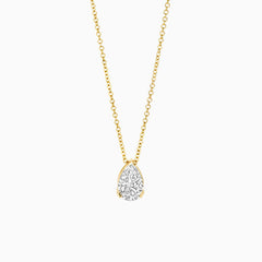 Blush Halskette aus 14 Karat Gold mit tropfenförmigem Labordiamanten 0.50 ct - LG3012Y