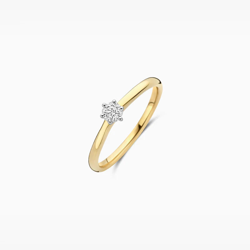 Blush Labordiamant-Ring aus 14 Karat Gelb- und Weissgold 0.20 ct - LG1036B