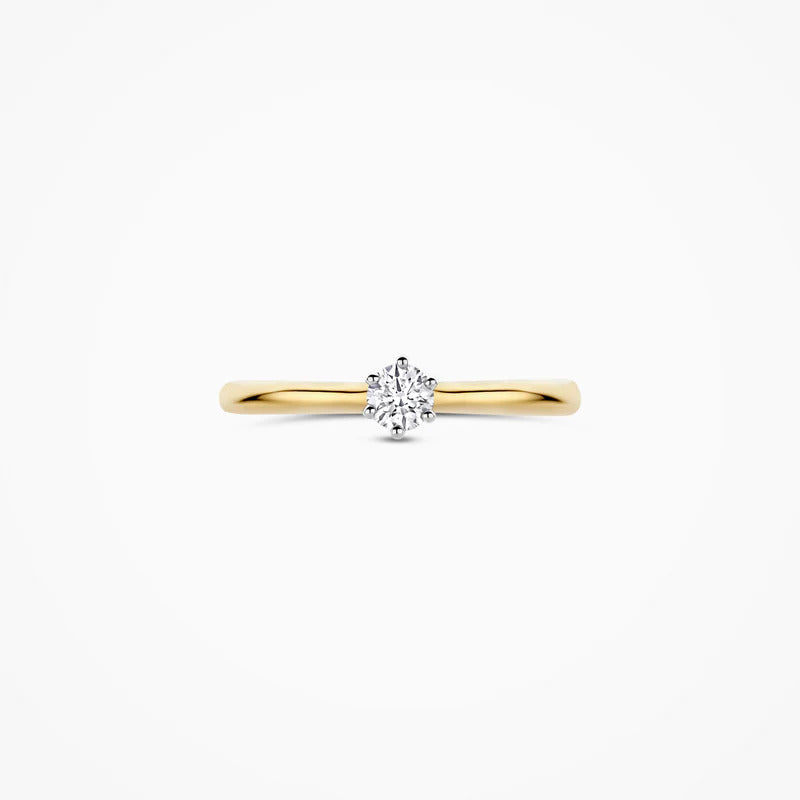 Blush Labordiamant-Ring aus 14 Karat Gelb- und Weissgold 0.20 ct - LG1036B