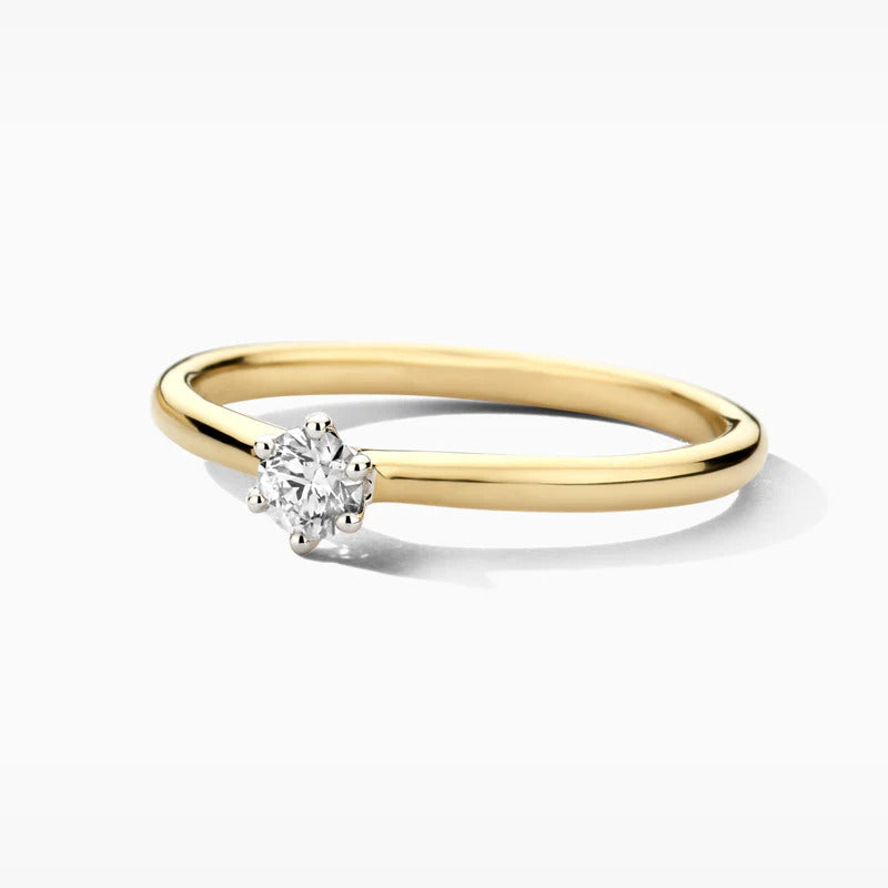 Blush Labordiamant-Ring aus 14 Karat Gelb- und Weissgold 0.20 ct - LG1036B