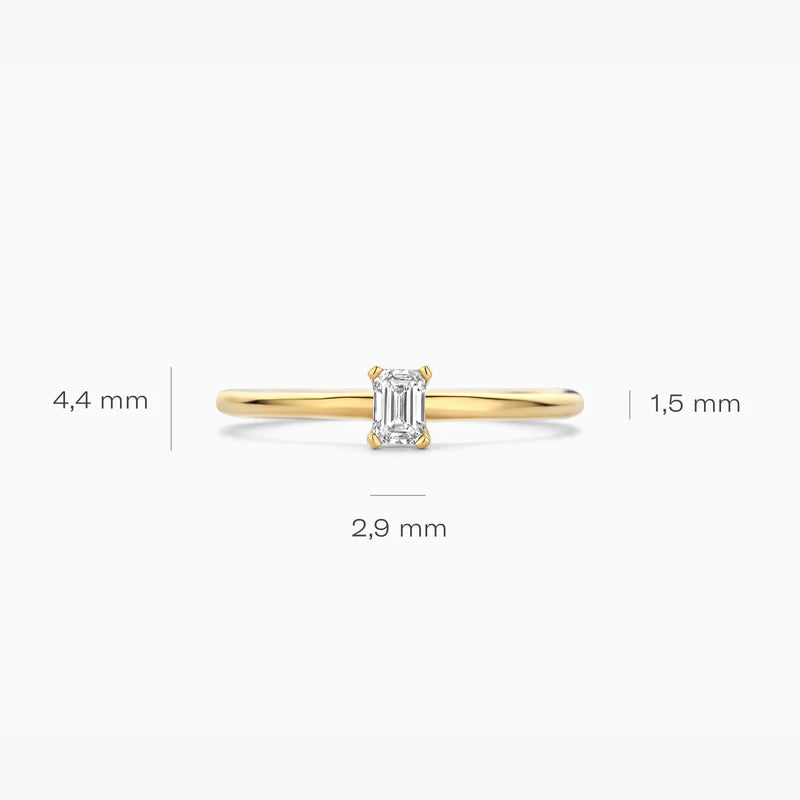 Blush Labordiamant-Ring aus 14 Karat Gold 0.20 ct - LG1029Y