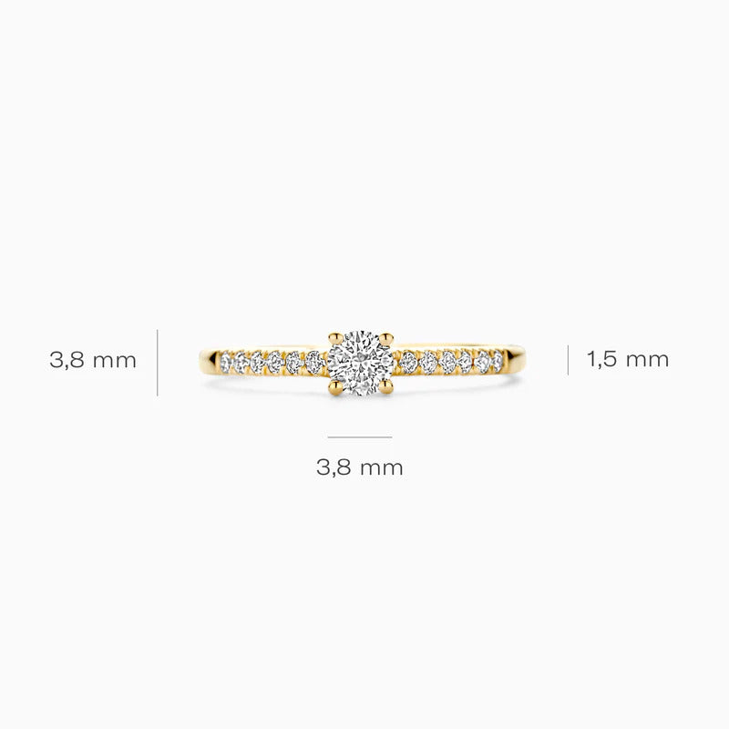 Blush Labordiamant-Ring aus 14 Karat Gold 0.32 ct - LG1017Y