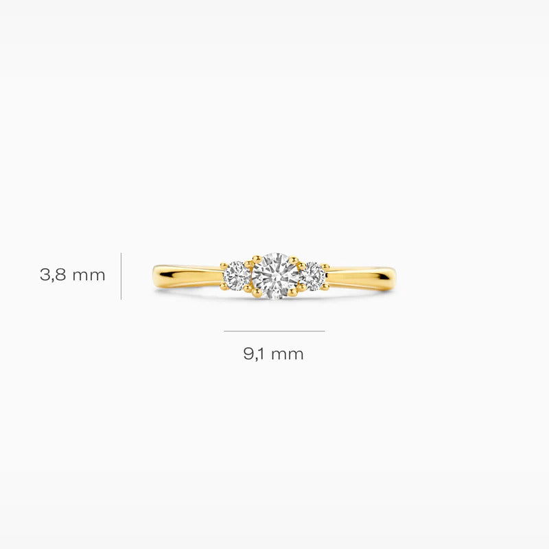 Blush Labordiamant-Ring aus 14 Karat Gold - LG1007Y